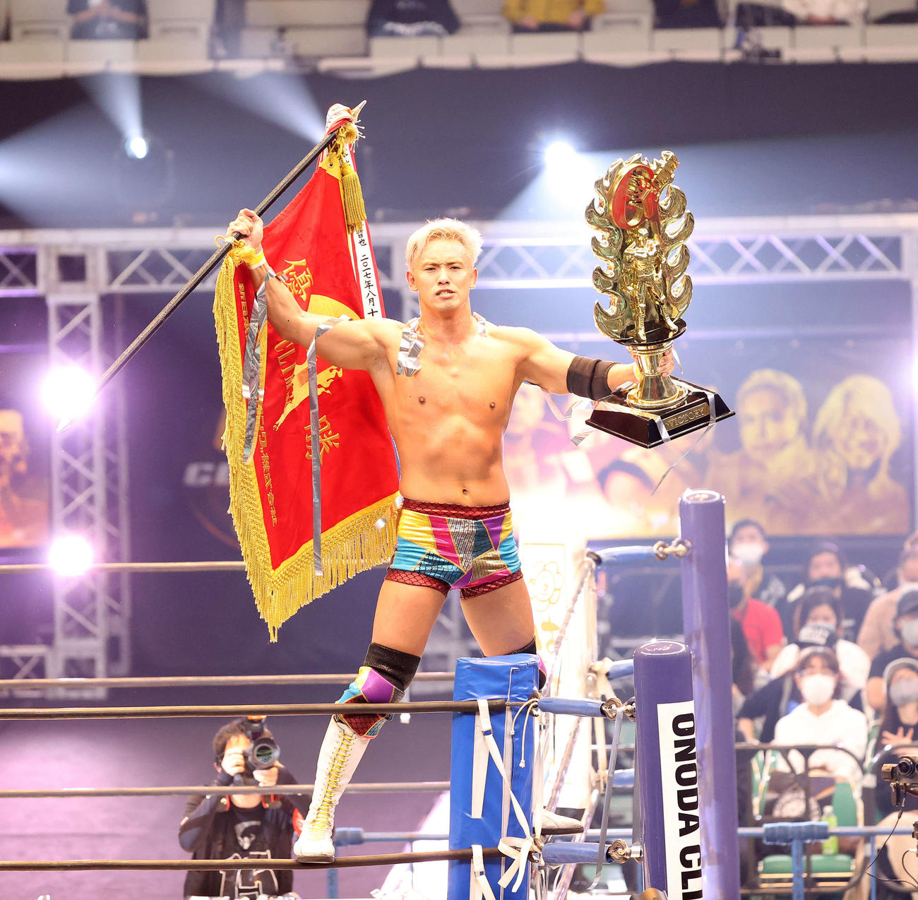 2021年10月21日、G1クライマックス31で優勝したオカダ・カズチカ