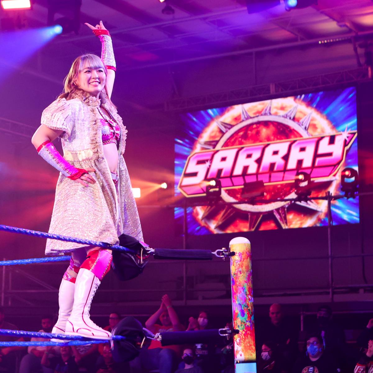 日本から米国に戻り、リング復帰したサレイ（C）2022 WWE, Inc. All Rights Reserved.