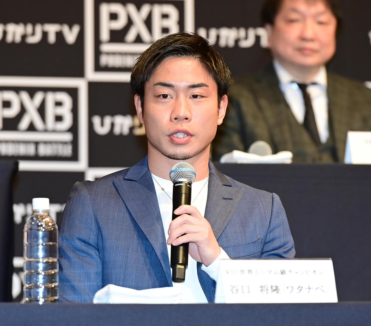 ボクシングWBO世界ミニマム級タイトルマッチで初防衛に臨む谷口（撮影・小沢裕）