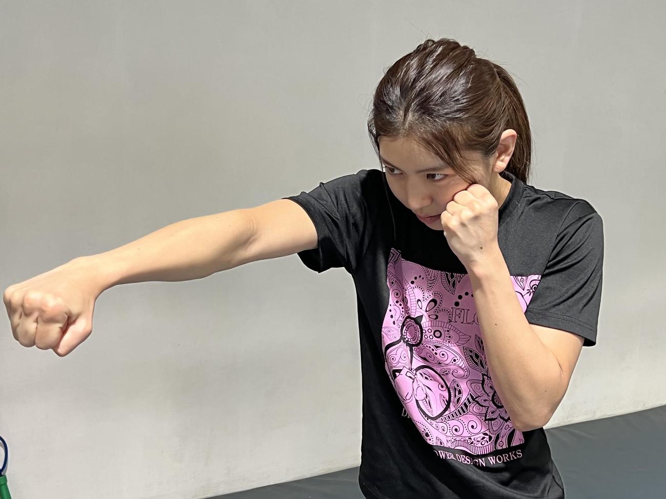 昨年9月以来、約6カ月ぶりのリングで2階級制覇を狙うぱんちゃん璃奈（KNOCK OUT提供）