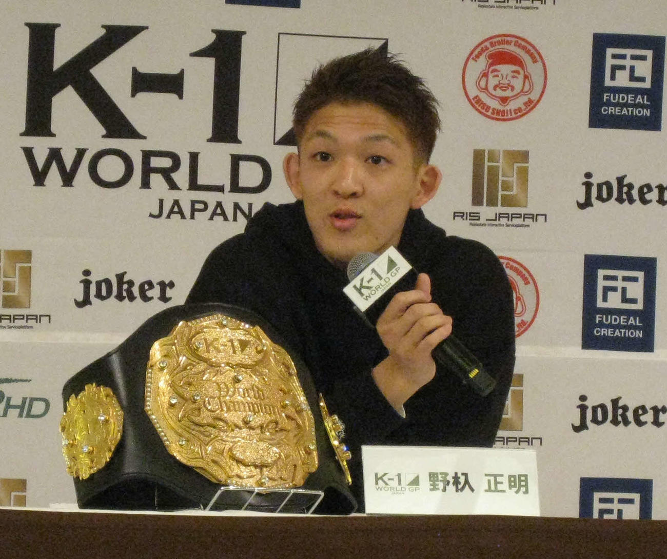 「日本人には興味がない」K－1ウエルター級王者・野杁正明（撮影・吉池彰）