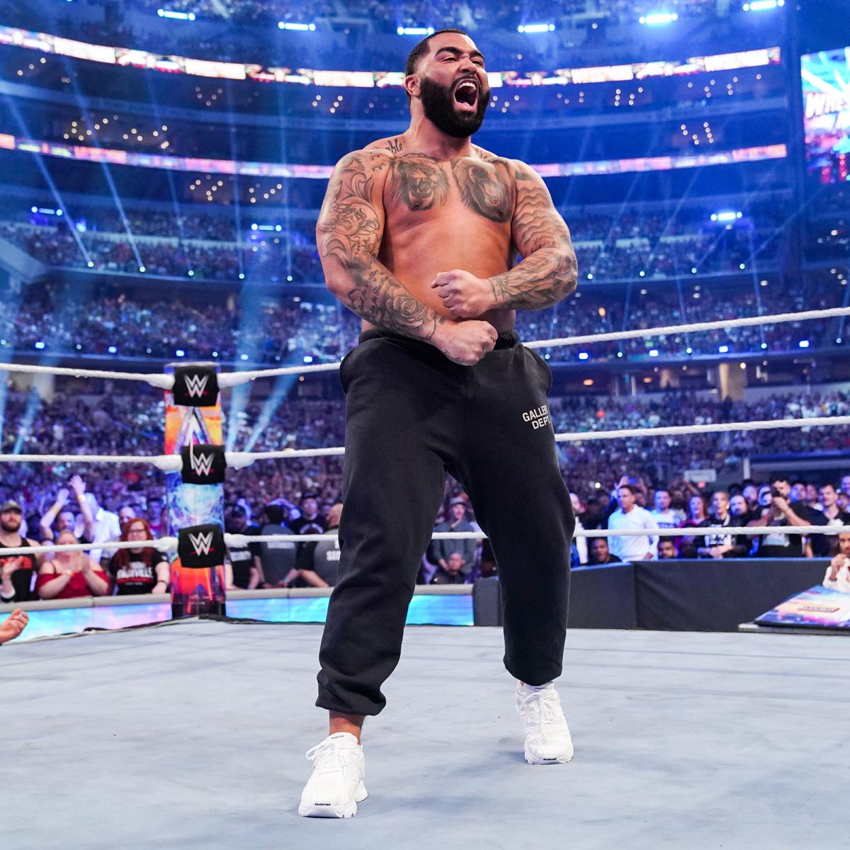 レッスルマニアのリングに立ち、ゲイブルを投げ飛ばした五輪金のスティーブンソン（C）2022 WWE, Inc. All Rights Reserved.