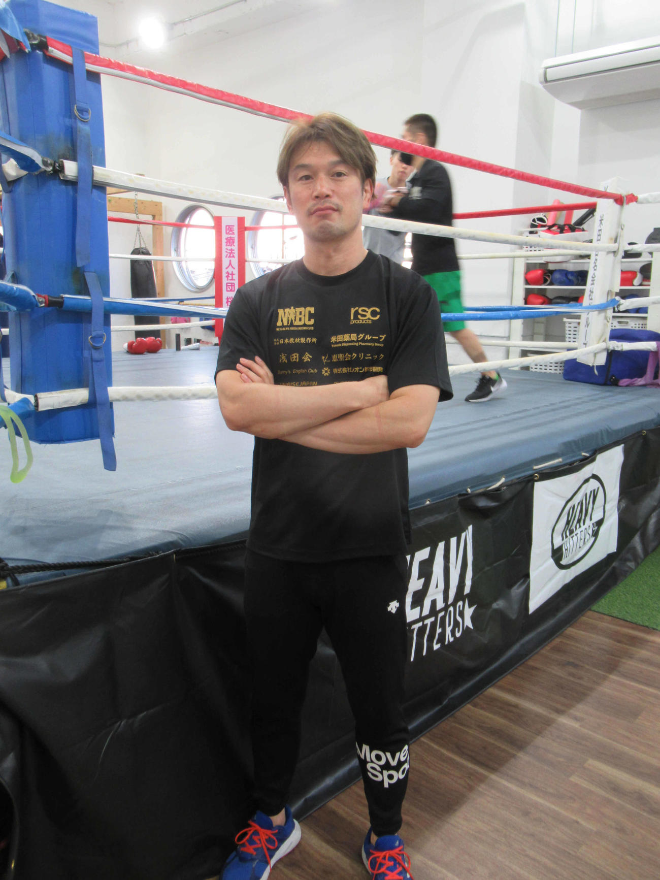 ゴロフキンと対戦した石田会長（撮影・実藤健一）