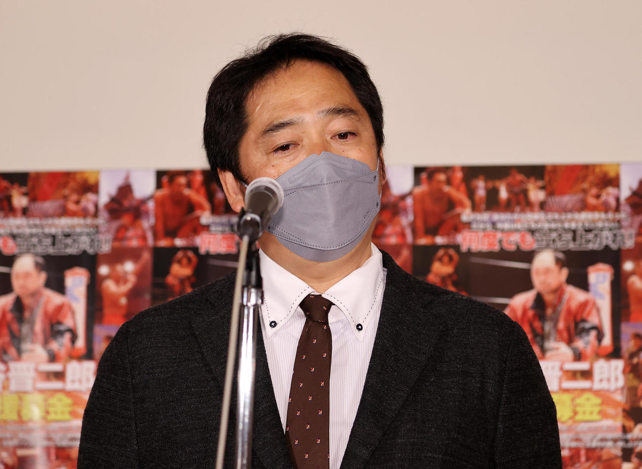 大谷晋二郎の近況について話す兄の裕一郎さん（撮影・鈴木正人）