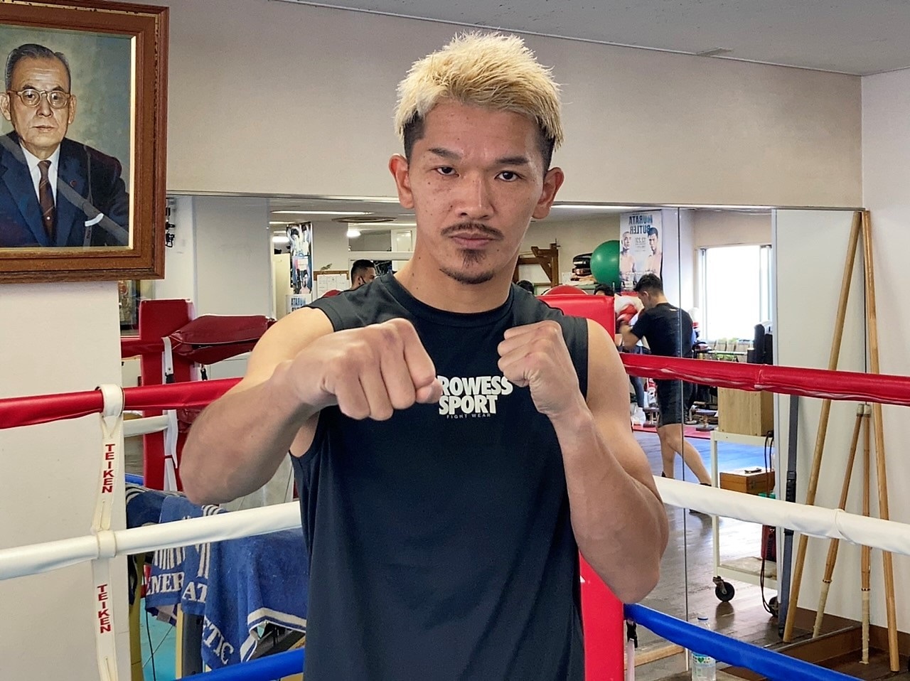 6・7英カーディフで初防衛戦を控えるIBF世界スーパーフェザー級王者尾川（帝拳ジム提供）