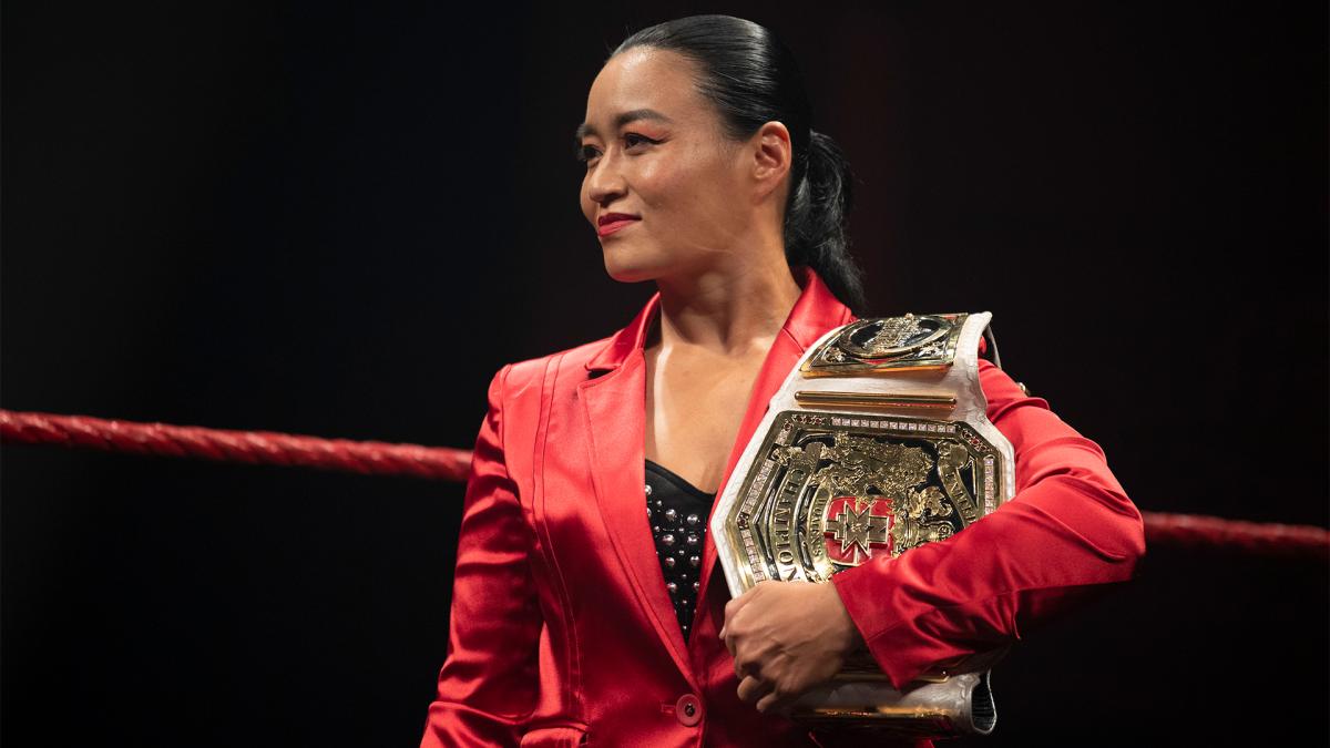 NXT・UK女子王者里村明衣子（C）2022 WWE, Inc. All Rights Reserved.