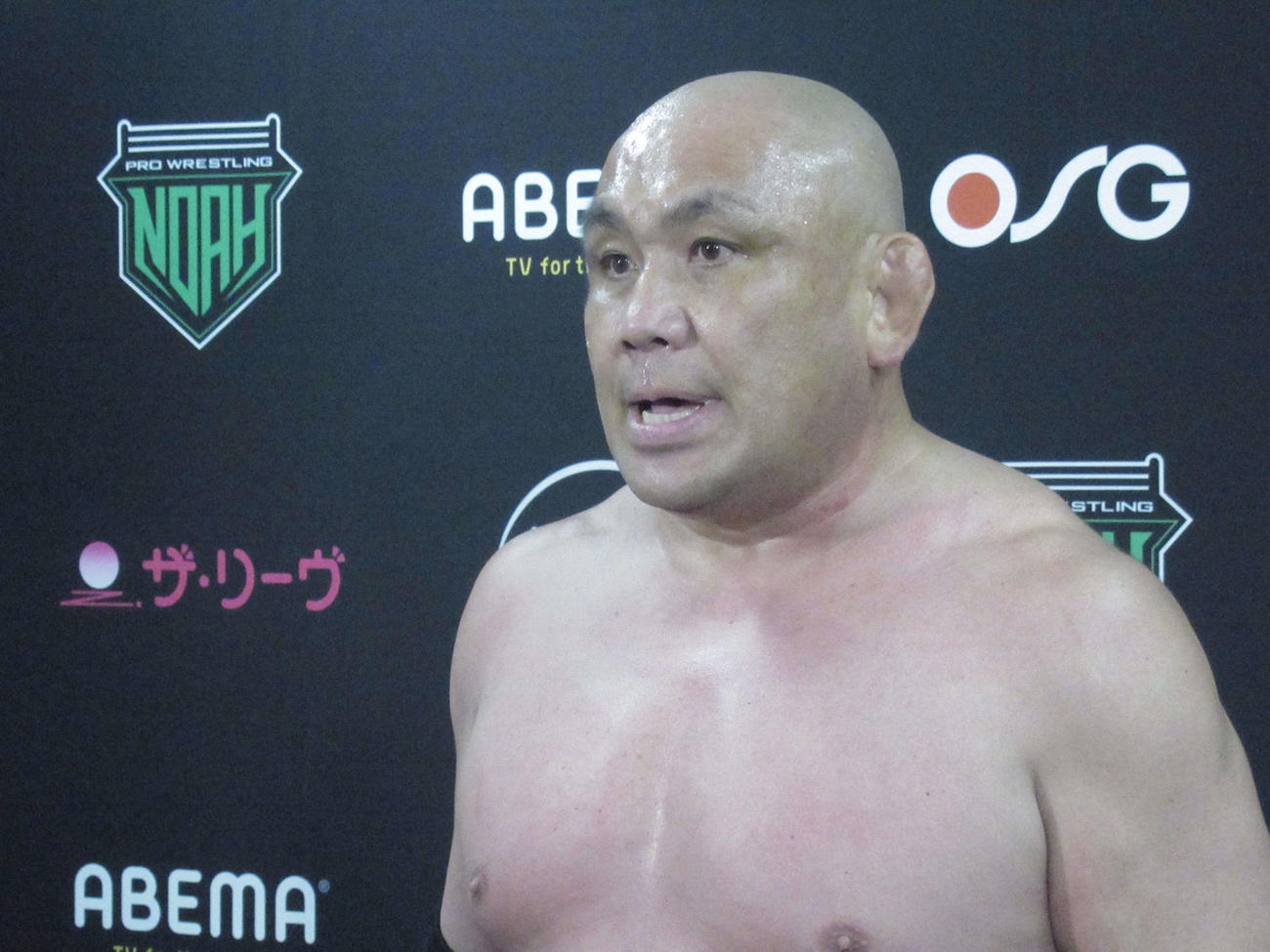 試合後に取材に応じる藤田（撮影・勝部晃多）