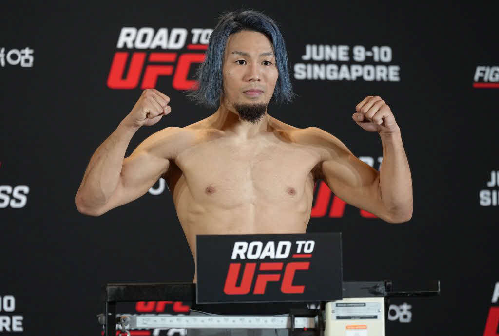 前日計量に臨むSASUKEこと佐須啓祐（C）Zuffa LLC／UFC