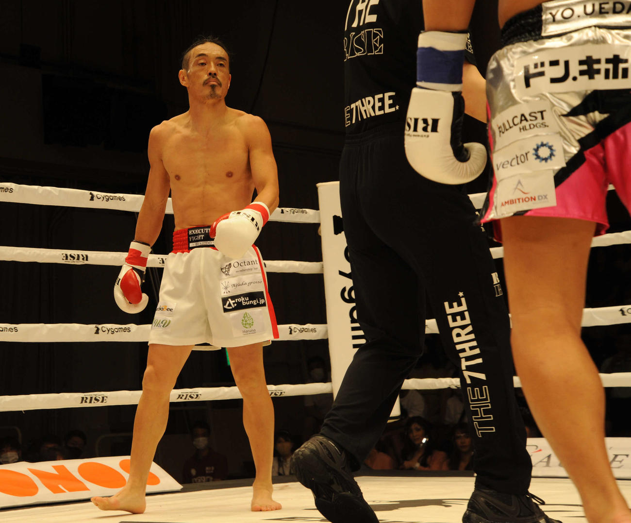 「RISE159」でYO UEDAと戦う安彦考真（撮影・松尾幸之介）