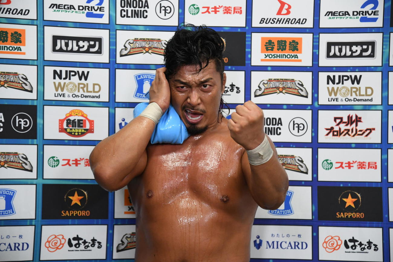 G1黒星スタートとなった元IWGP世界ヘビー級王者鷹木信悟は悔しそうな表情（新日本プロレス提供）