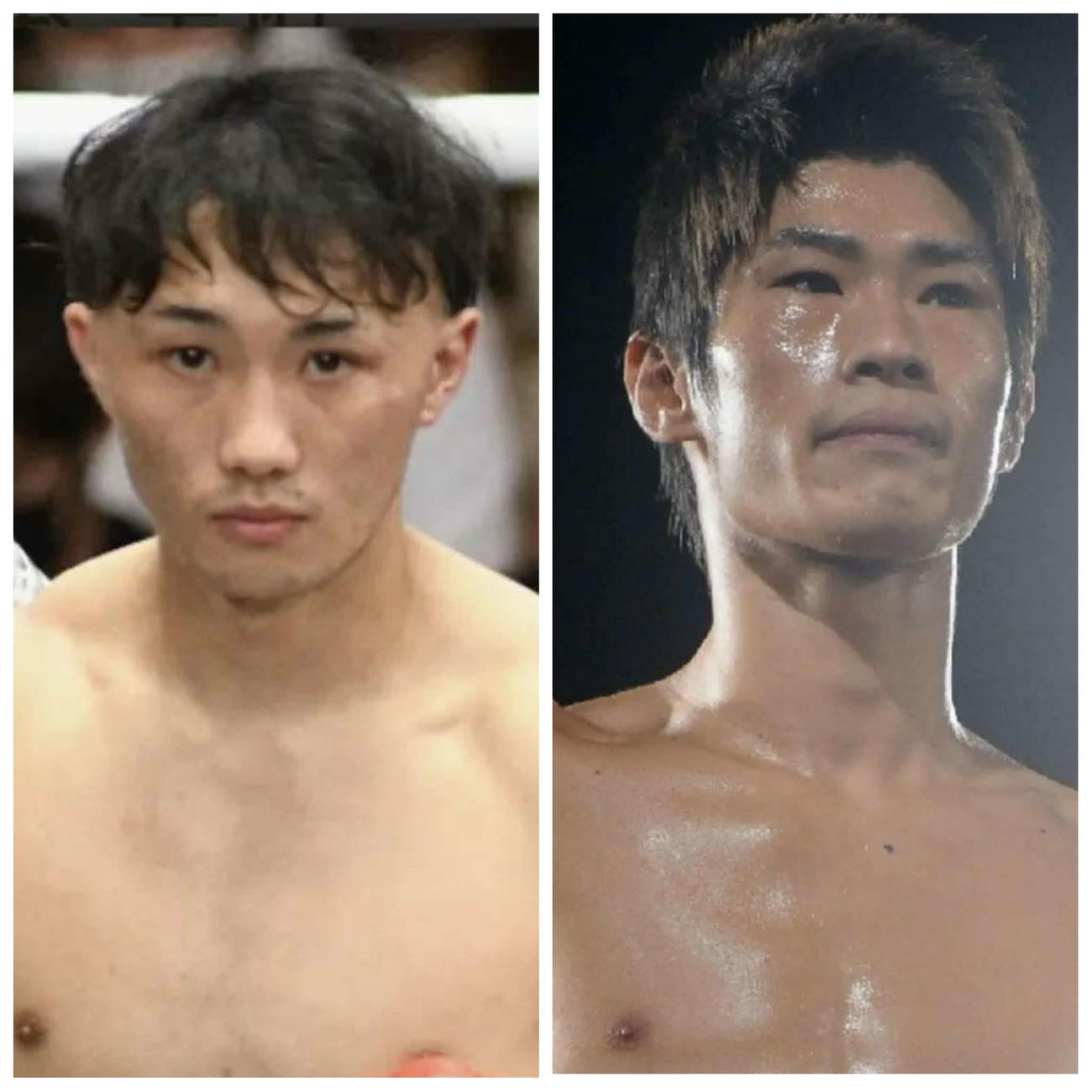 セミファイナルで元日本ランカー石田凌太（右）と対戦する日本フェザー級10位松本圭佑（大橋ジム提供）