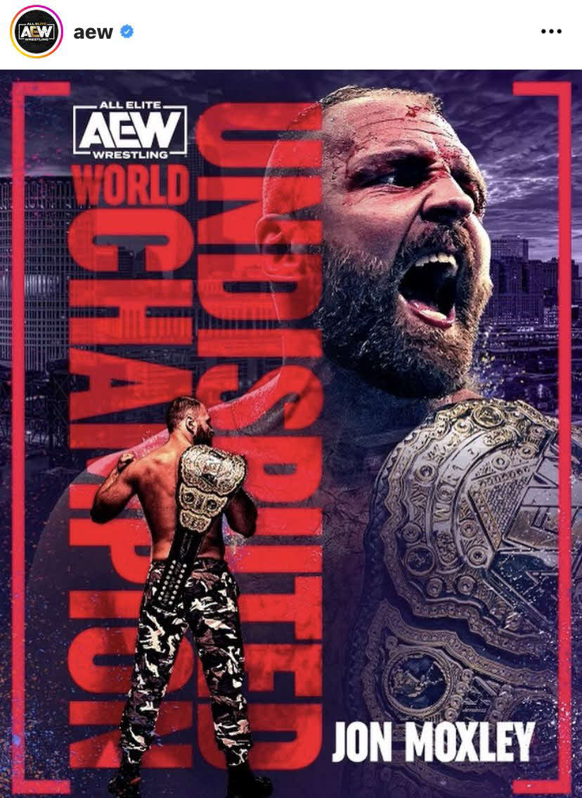 AEW世界王座を統一したモクスリー（AEW公式インスタグラムより）