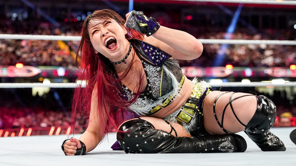 6人タッグ戦で気合の入った表情をみせたイヨ・スカイ（C）2022 WWE, Inc. All Rights Reserved.