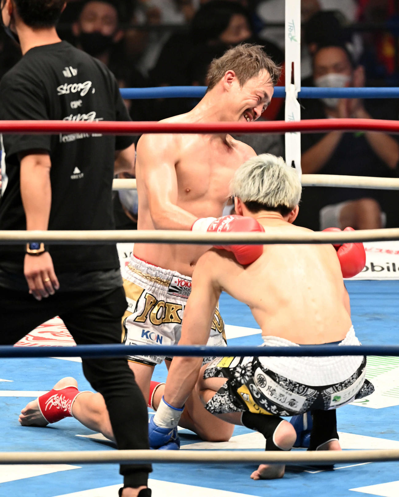 スーパーライト級タイトルマッチ　佐々木大蔵に判定勝ちした大和哲也（撮影・たえ見朱実）