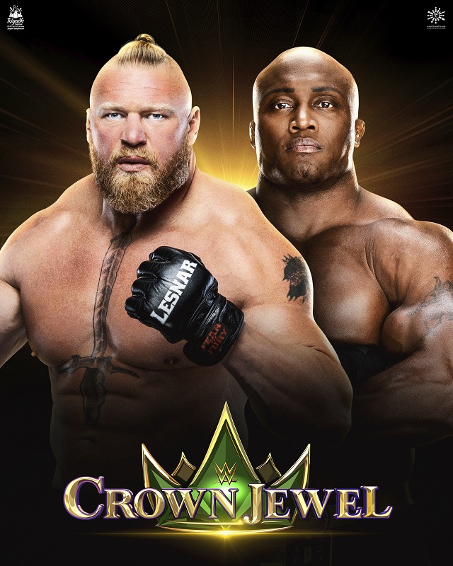11・6WWEクラウン・ジュエル大会でボビー・ラシュリー（右）と対戦するブロック・レスナー（C）2022　WWE，　Inc.　All　Rights　Reserved