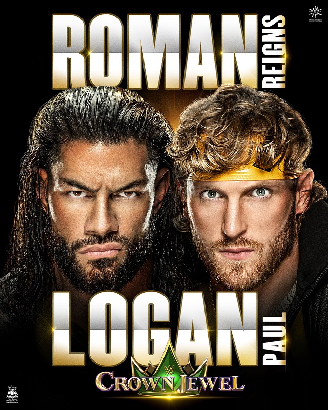 11月5日にサウジアラビアでWWEヘビー、ユニバーサル統一王者ローマン・レインズ（左）に挑戦するローガン・ポール（C）2022 WWE, Inc. All Rights Reserved