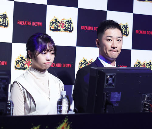 ゲストの大原優乃（左）と西岡（撮影・足立雅史）