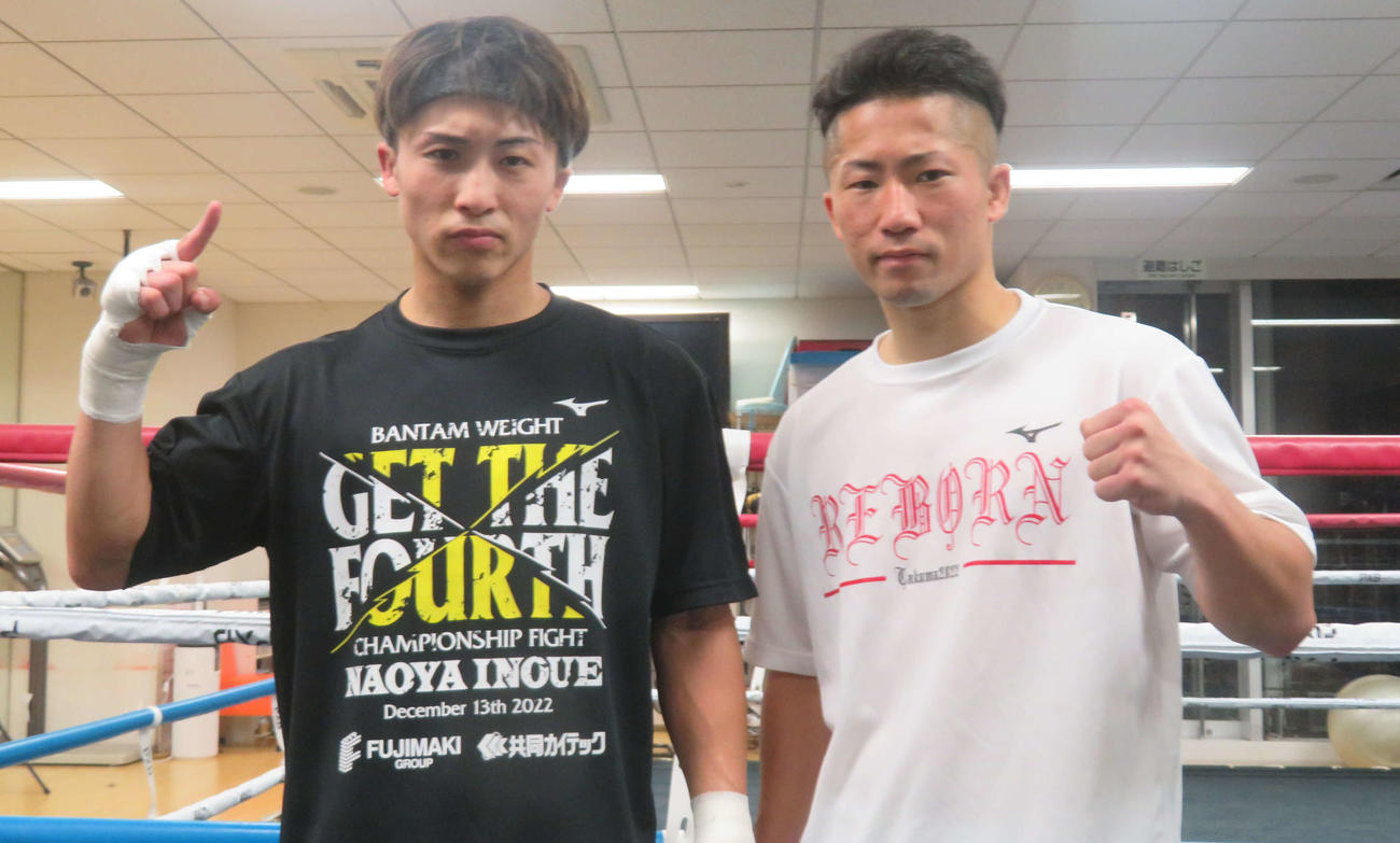 所属ジム4階を“貸し切り”兄弟2人でトレーニングを積んだ井上尚弥（左）と弟拓真
