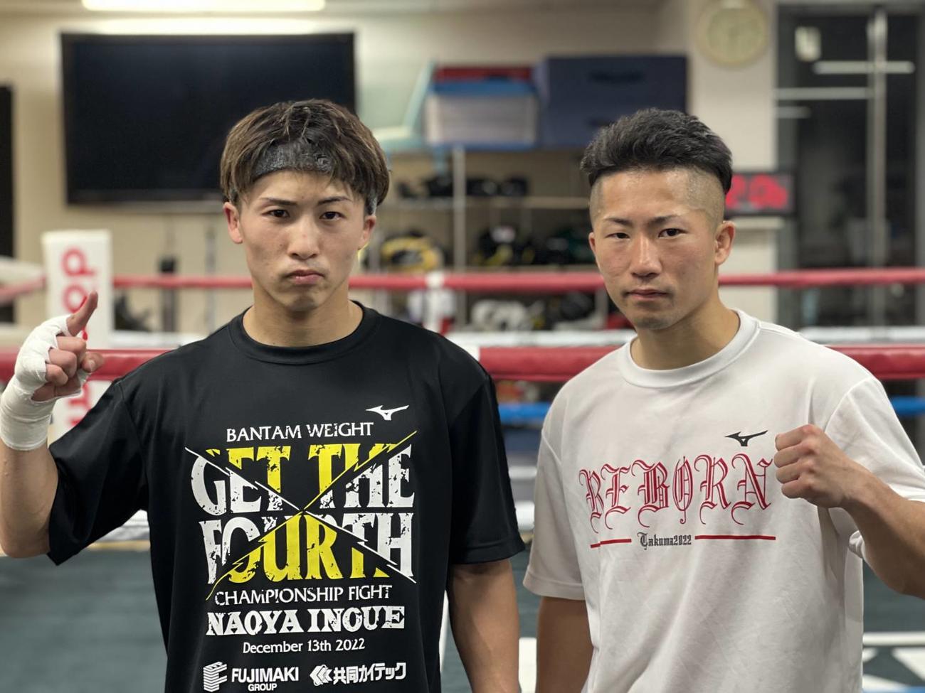 所属ジム4階を“貸し切り”で練習した井上尚弥、弟拓真（大橋ジム提供）