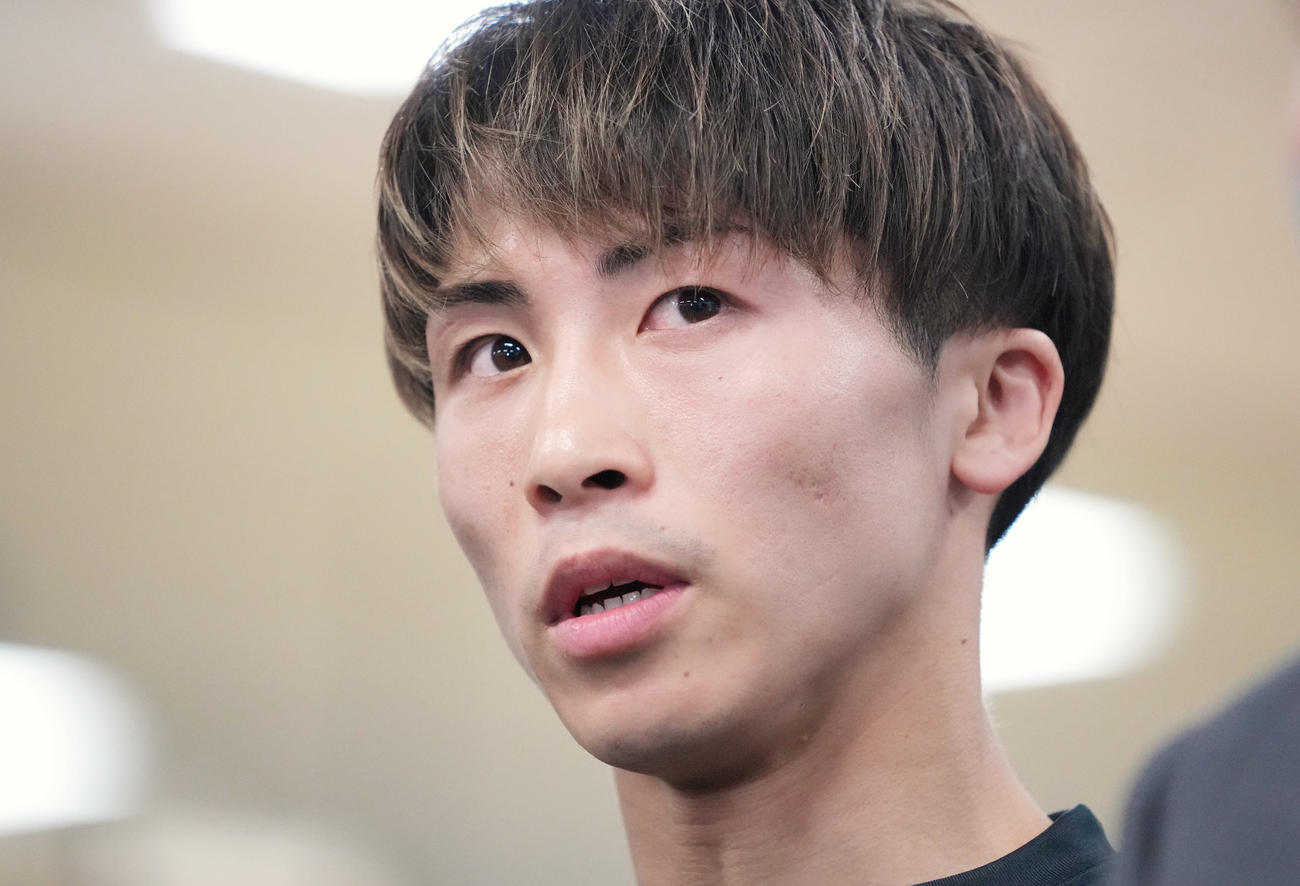 引き締まった表情で公開練習に臨んだ井上尚弥（大橋ジム提供）
