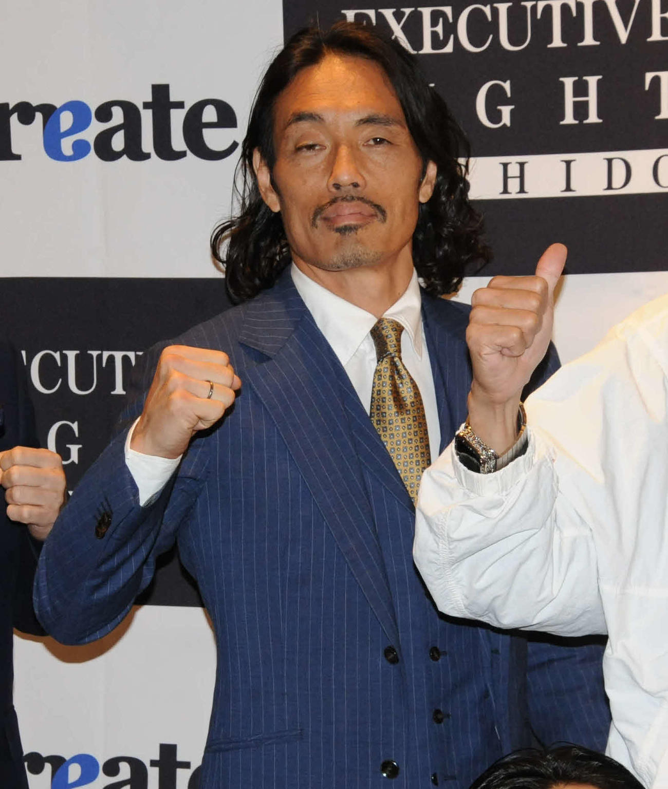 「EXECUTIVE FIGHT　武士道」の前日会見に出席した安彦考真