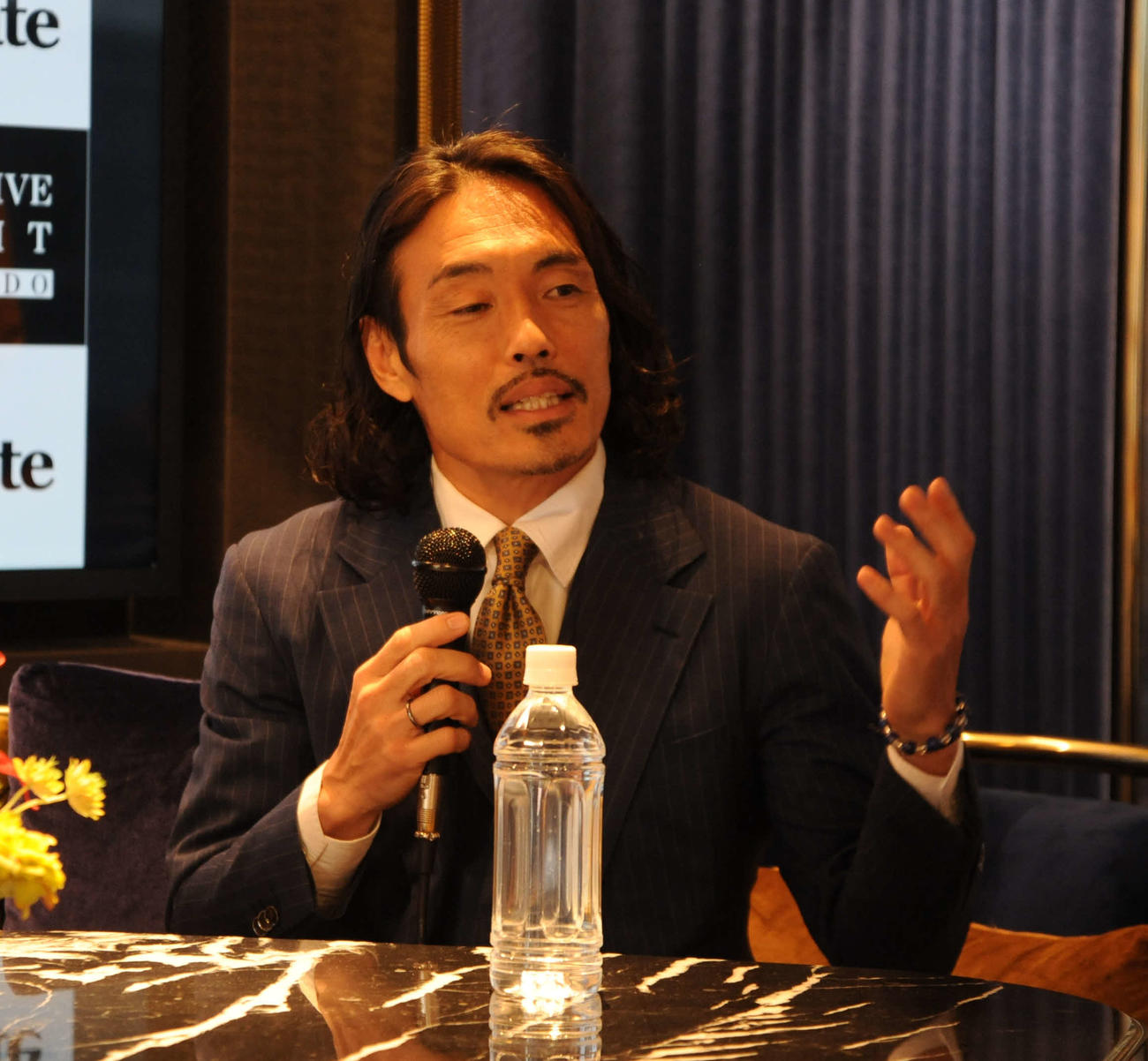 「EXECUTIVE FIGHT　武士道」の前日会見に出席した安彦考真