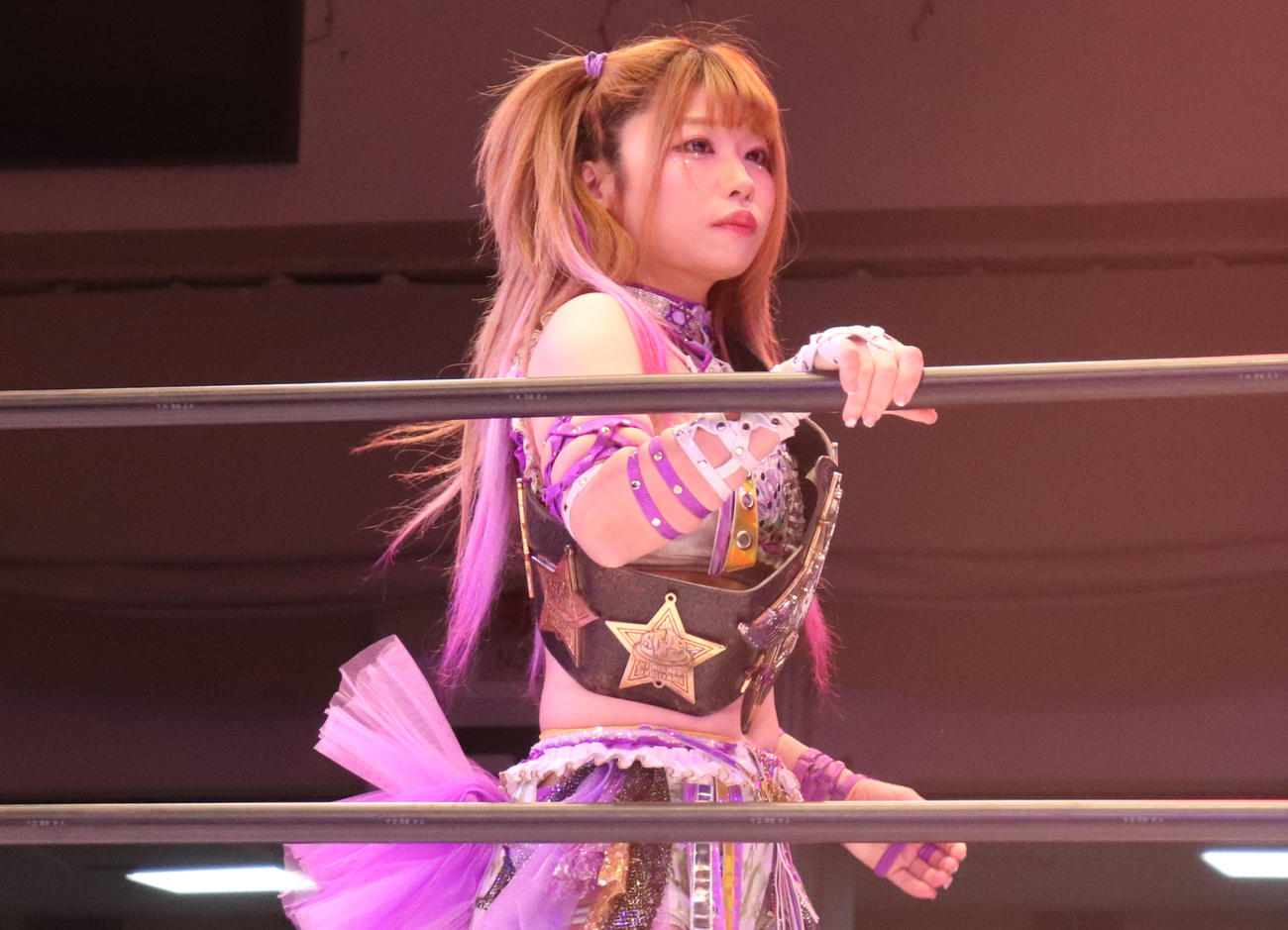 スターダム後楽園大会　リングインする中野たむ（撮影・渋谷征平）