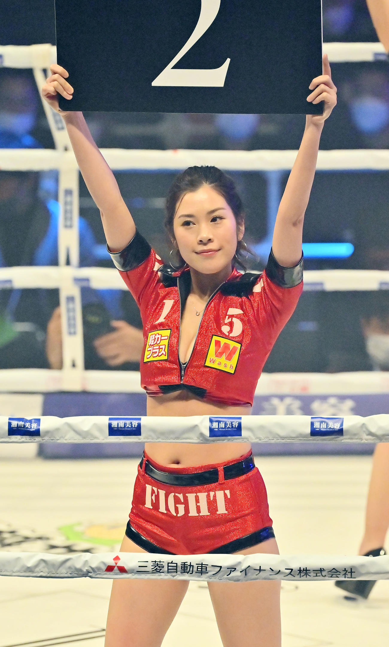 3150FIGHTラウンドガール「3150GIRLS」の内田瑞穂（撮影・和賀正仁）
