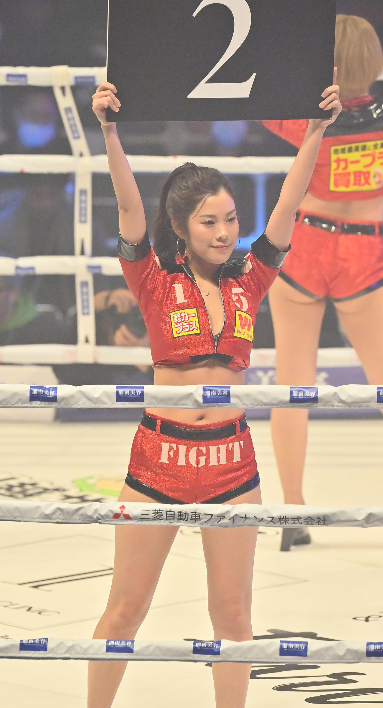 3150FIGHTラウンドガール「3150GIRLS」の内田瑞穂（撮影・和賀正仁）