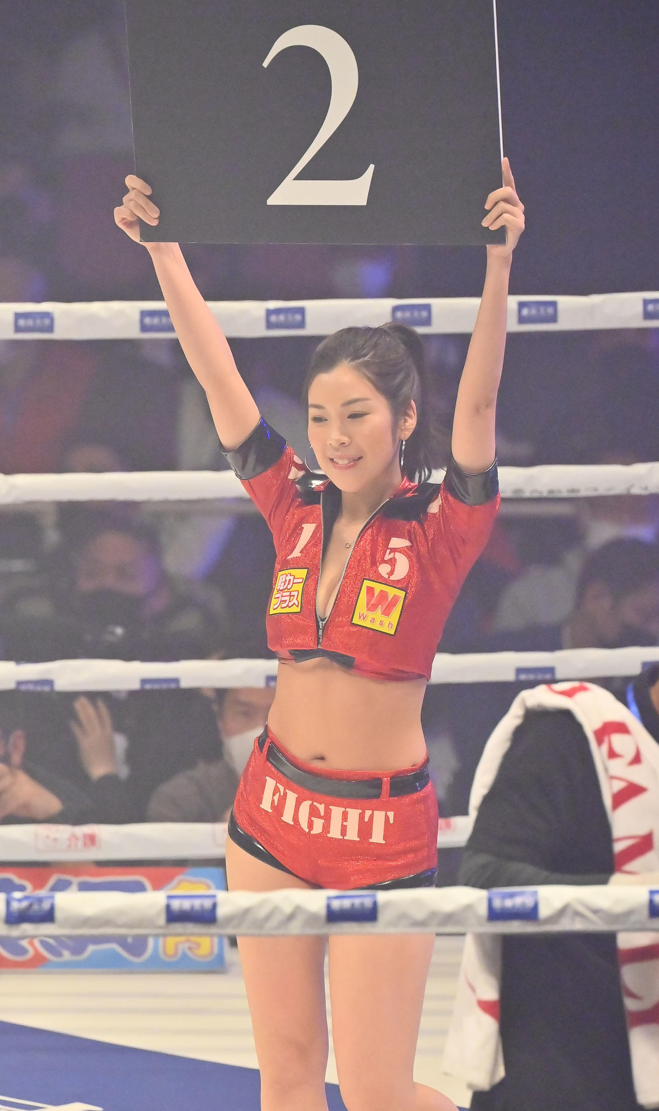 3150FIGHTラウンドガール「3150GIRLS」の内田瑞穂（撮影・和賀正仁）