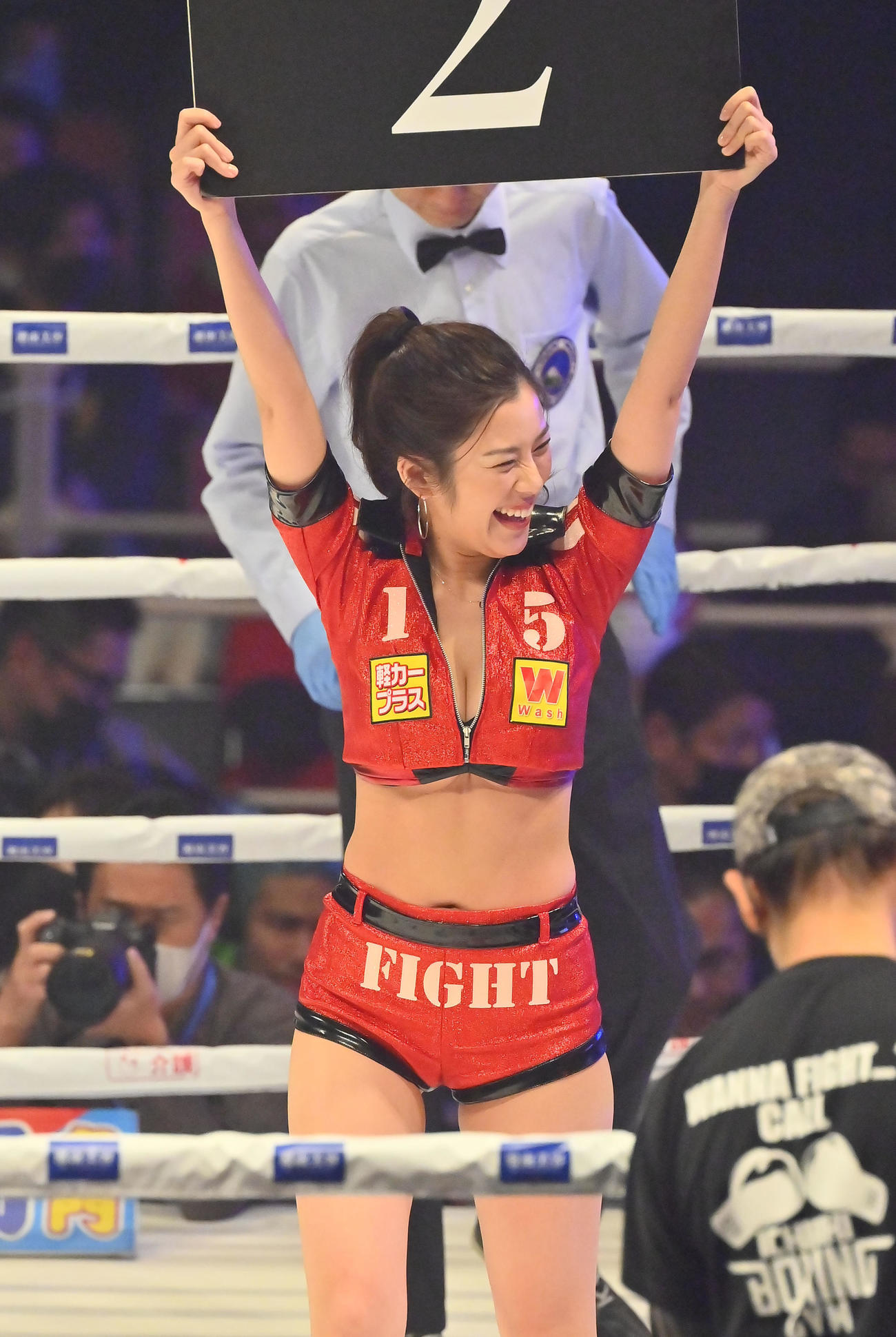 3150FIGHTラウンドガール「3150GIRLS」の内田瑞穂（撮影・和賀正仁）