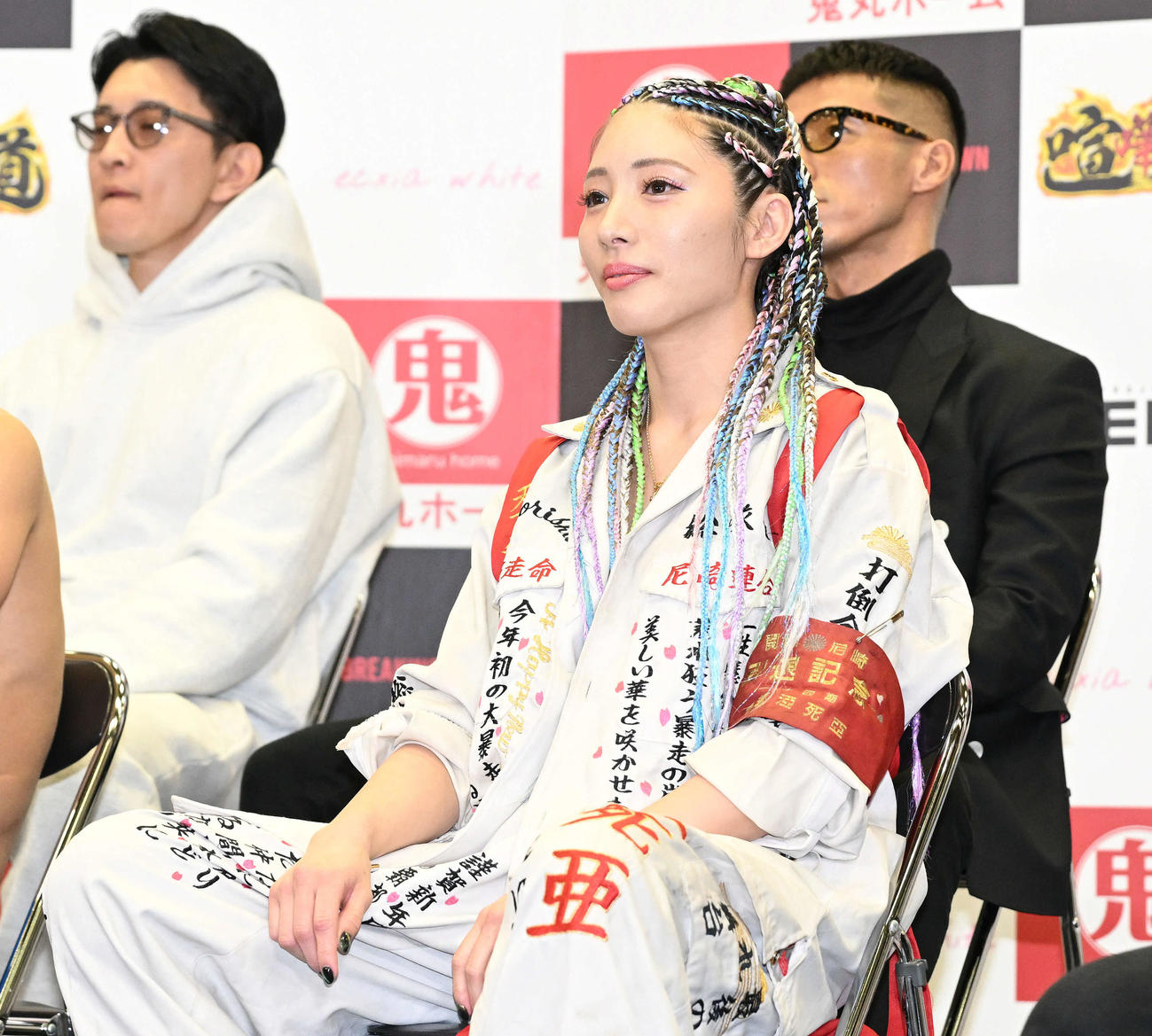 ブレイキングダウン前日会見に臨む志築杏里（撮影・滝沢徹郎）