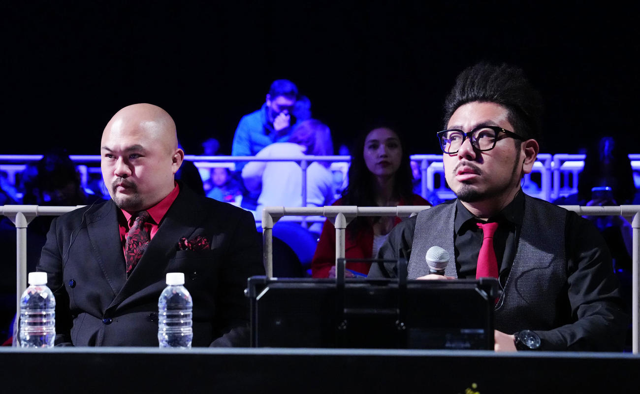 鬼越トマホークの金ちゃん（右）坂井良多（撮影・江口和貴）