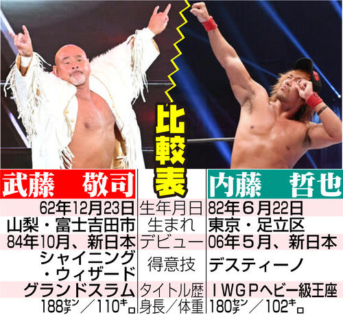 【イラスト】武藤と内藤の比較表