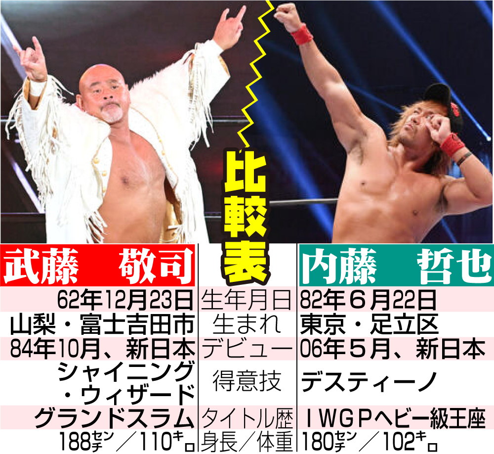 【イラスト】武藤と内藤の比較表