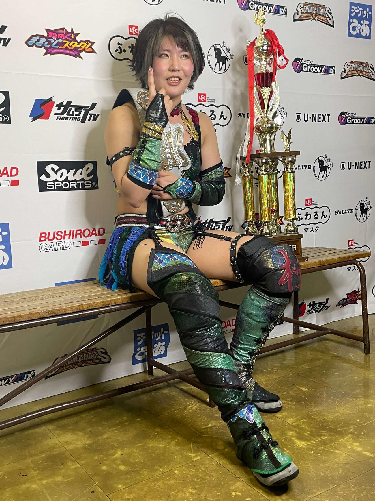 フューチャー・オブ・スターダム選手権試合で、防衛に成功した王者の壮麗亜美