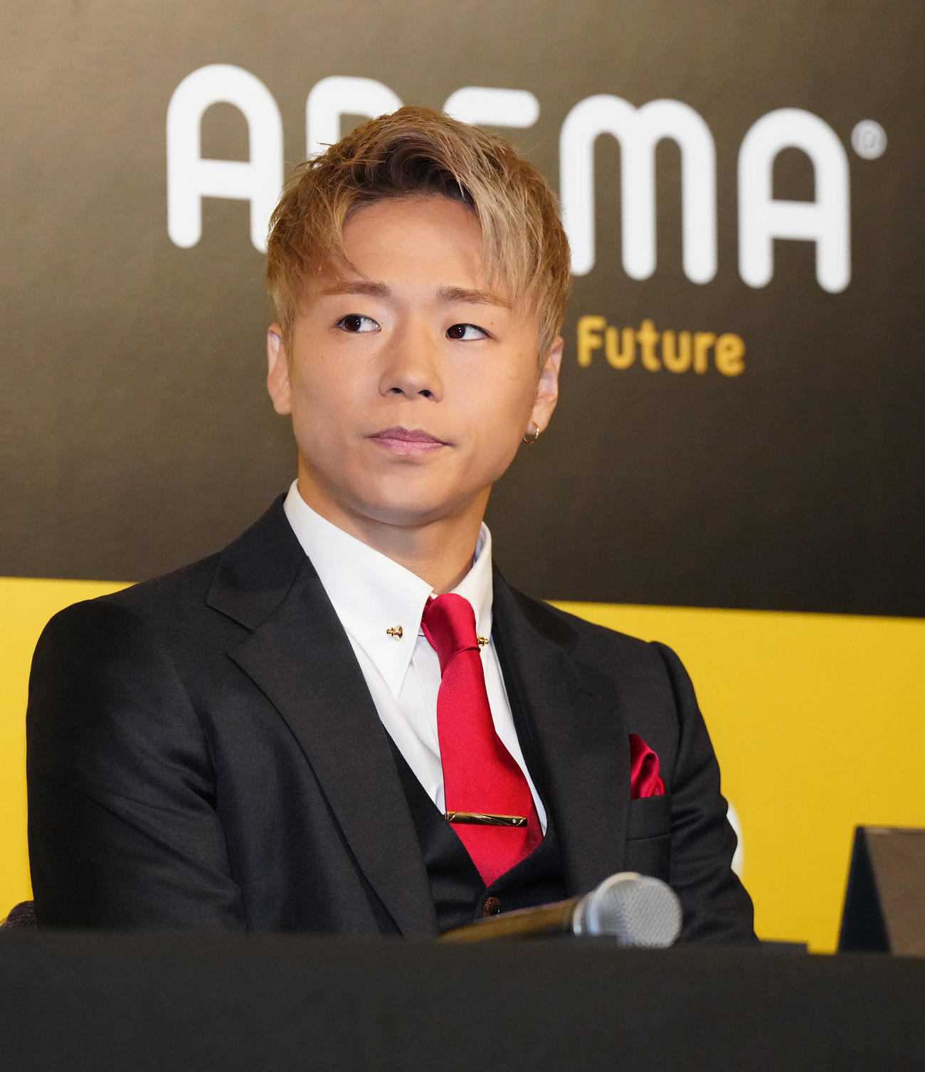 ABEMAとの新契約記者会見に臨む武尊（撮影・江口和貴）