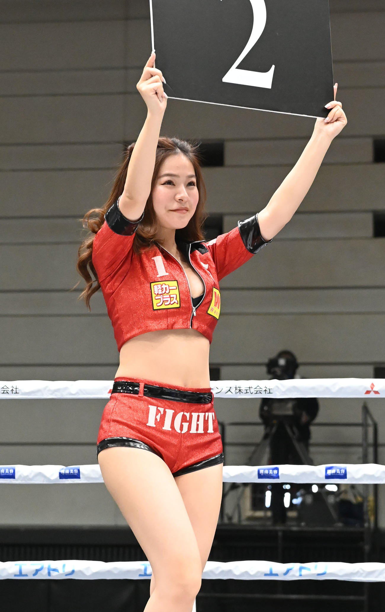 3150FIGHTラウンドガールの西野咲（撮影・和賀正仁）