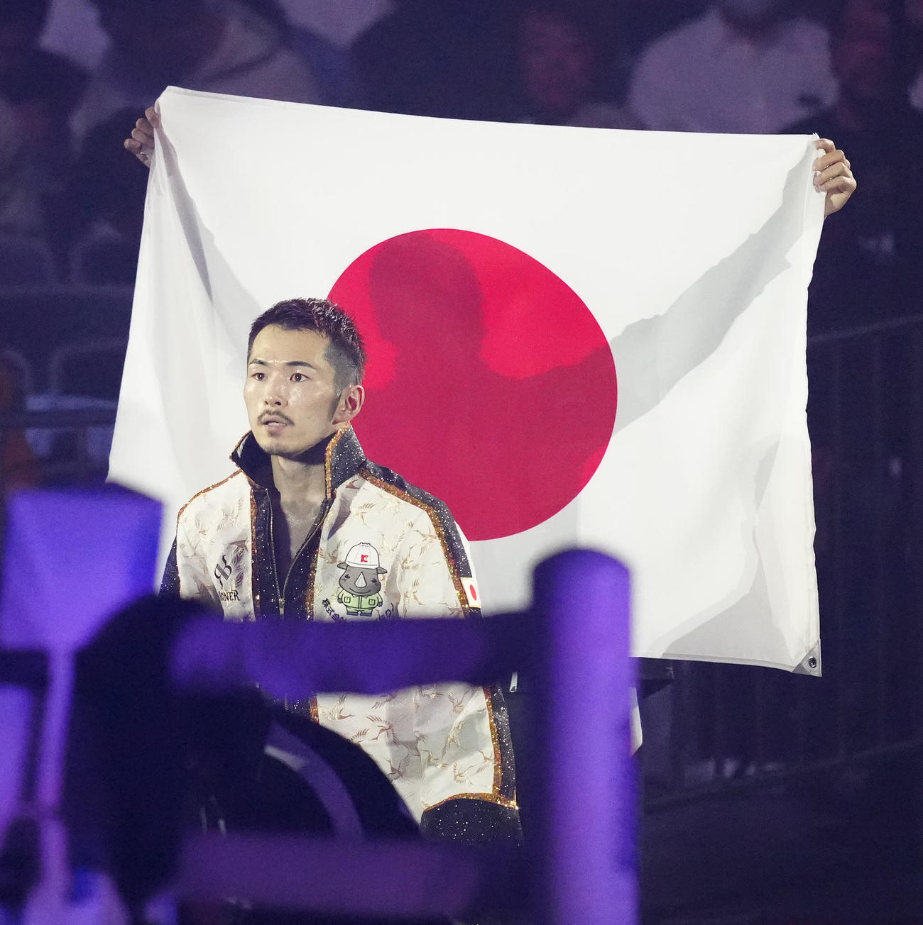 キコ・マルチネス対阿部麗也　入場する阿部（撮影・江口和貴）