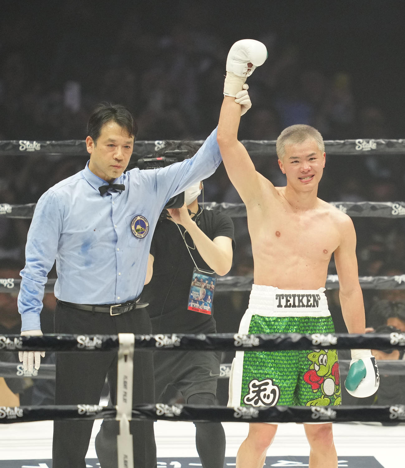 与那覇に6回判定勝ちした那須川（撮影・江口和貴）