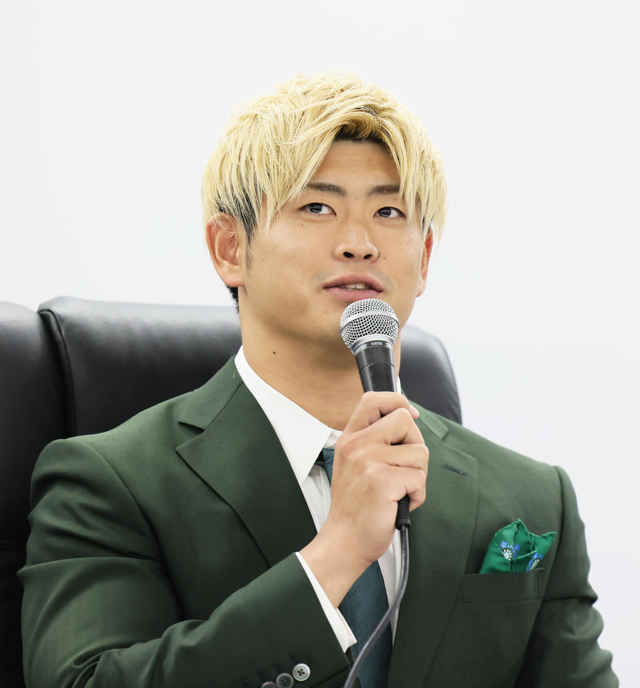 合同会見を行ったプロレスリング・ノア清宮（撮影・足立雅史）