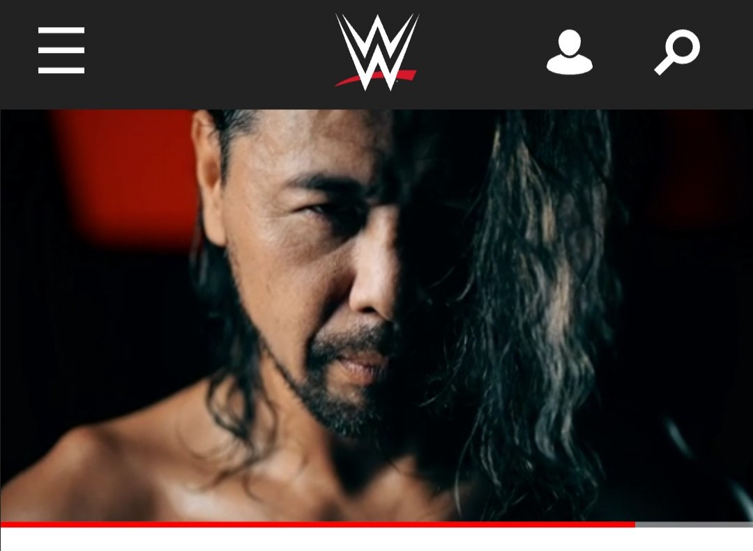 WWEスマックダウン大会の途中、トレーニング映像で登場した中邑真輔（WWE公式サイトから）