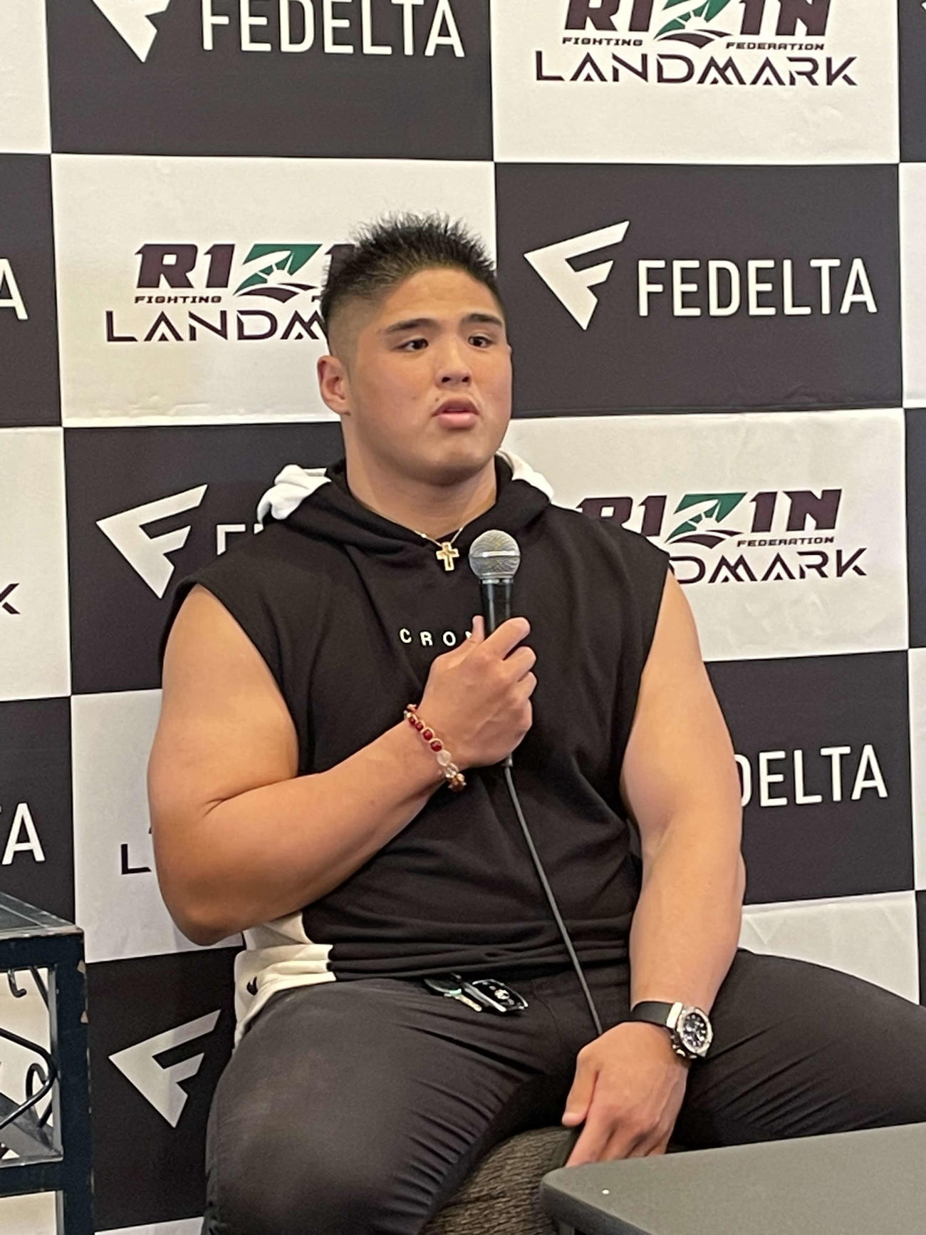 「RIZIN LANDMARK 5 IN YOYOGI」に向けて試合前会見に臨んだスダリオ剛