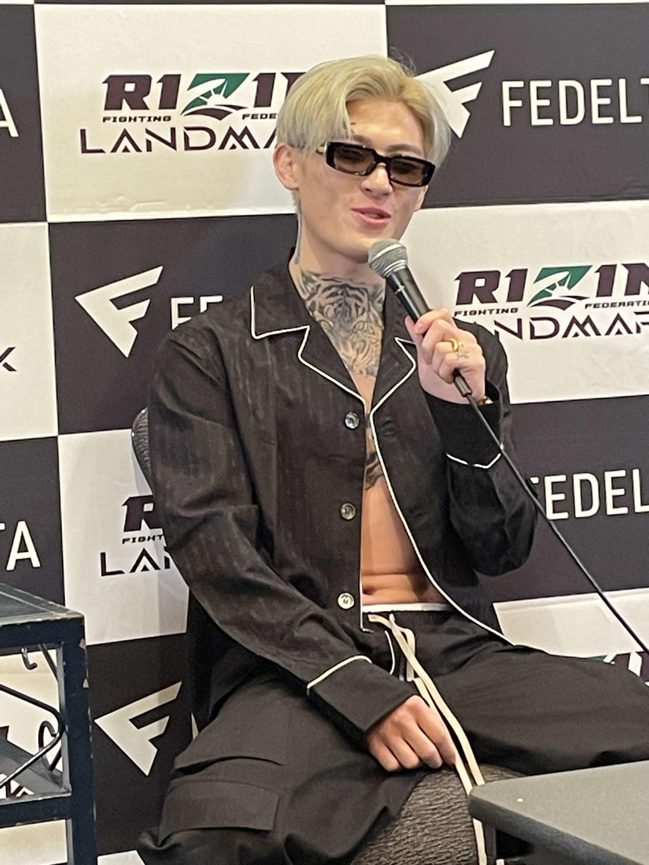 「RIZIN LANDMARK 5 IN YOYOGI」に向けて試合前会見に臨んだ平本蓮