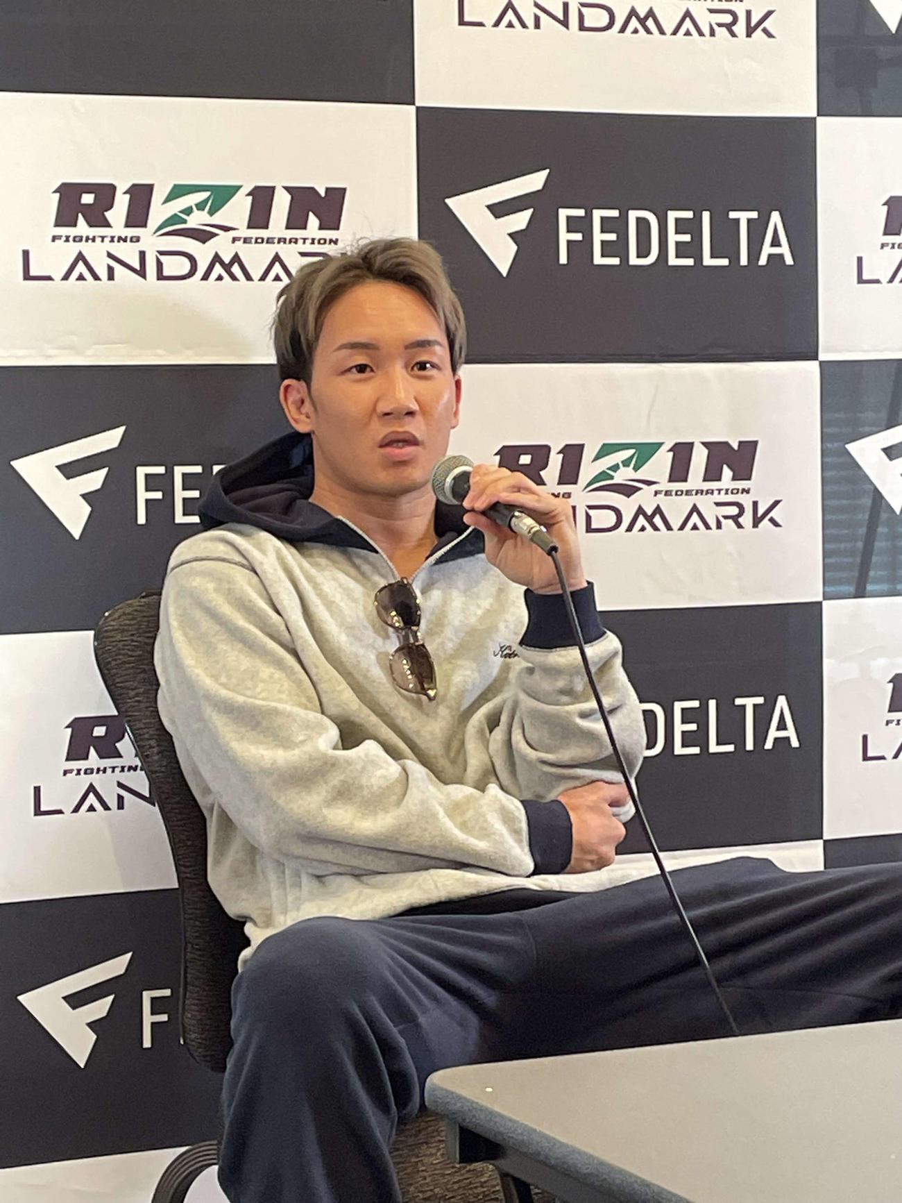 「RIZIN LANDMARK 5 IN YOYOGI」に向けて試合前会見に臨んだ朝倉未来
