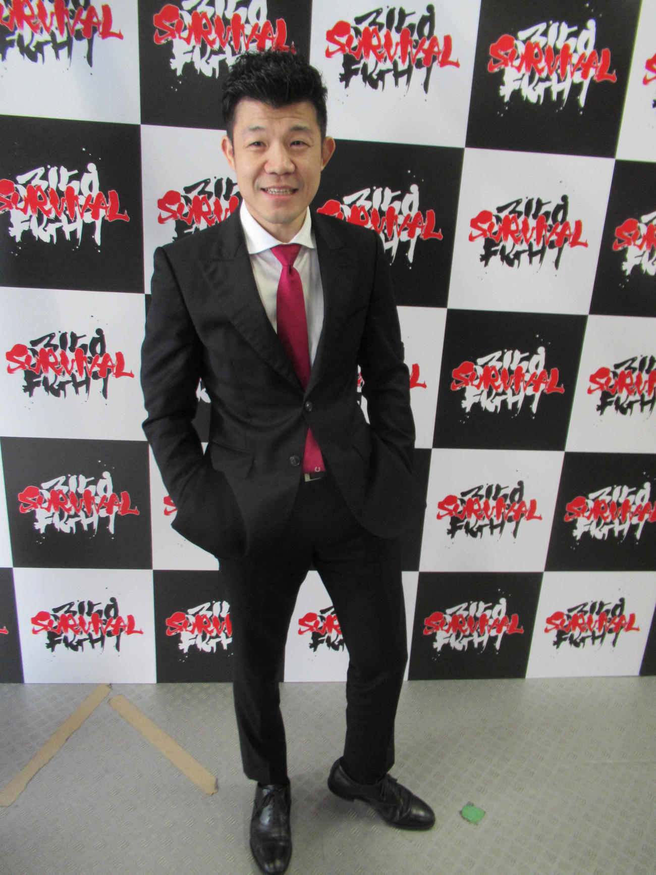 6月興行の会見に臨む3150FIGHTの亀田興毅ファウンダー（撮影・実藤健一）
