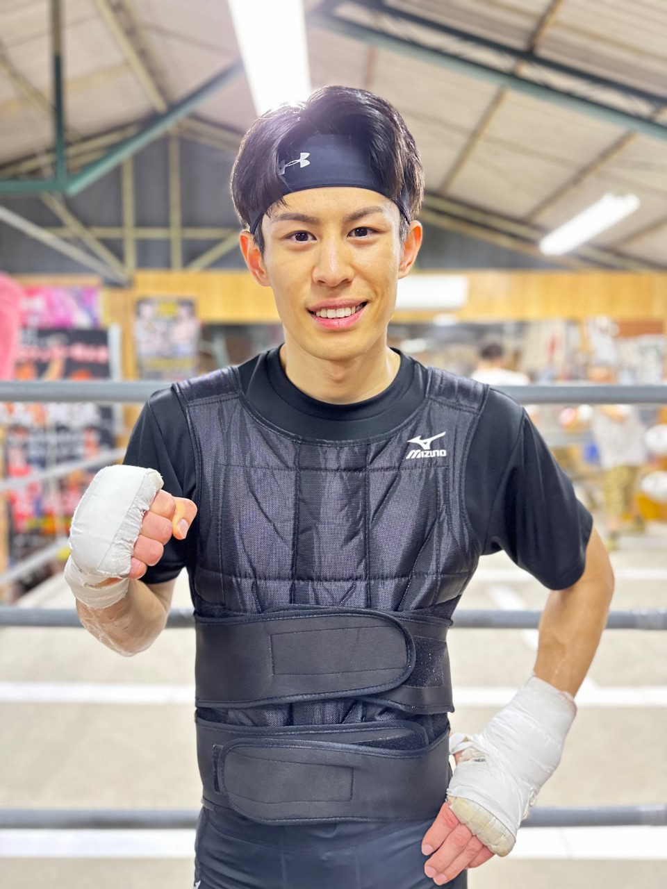 6・10世界前哨戦へ気合十分の力石（力石選手提供）