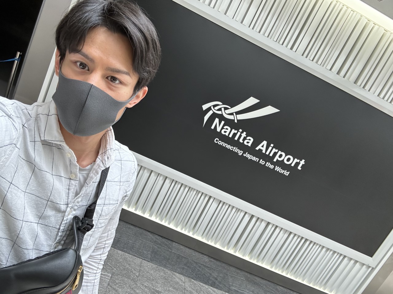フィリピン・セブ島へ成田空港を発った力石（力石選手提供）