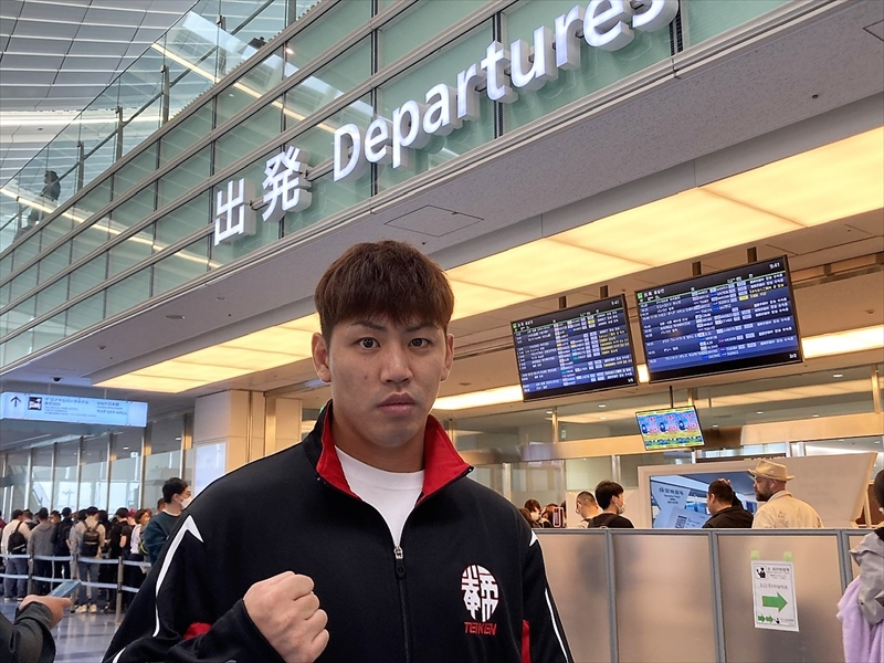 米ラスベガス合宿に出発した村田昴。今夏に米国でプロ5戦目も計画（帝拳ジム提供）