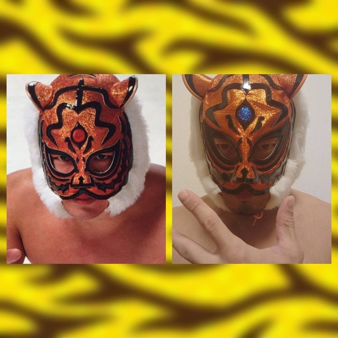 三沢光晴さんの命日に、三沢さんと同じ同じタイガーマスクになりきるプロレスラー丸藤正道（丸藤正道のTwitterから）